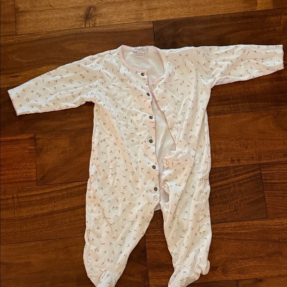 Kissy Kissy Pink Floral Footie